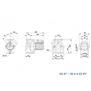 Насос циркуляционный Grundfos UPS 50-60/2 F B 1х230