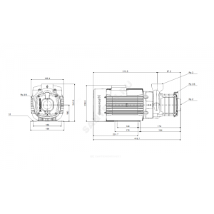 Насос многоступенчатый горизонтальный CM-A 25-1 AVBE PN10 1x220-240В/50 Гц Grundfos 96935498