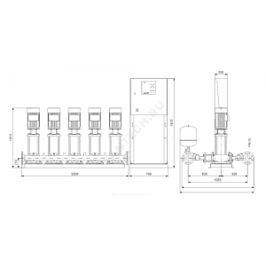 Установка повышения давления Hydro MPC-E 5 CRE45-3 Grundfos 98439511