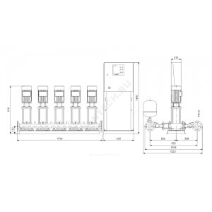 Установка повышения давления Hydro MPC-E 5 CRE15-2 Grundfos 99209247