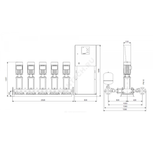 Установка повышения давления Hydro MPC-E 5 CRE45-2-2 Grundfos 99208358