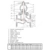 Клапан запорный чугун 15кч16нж Ду 80 Ру25 Тмакс=200 оС фл Китай