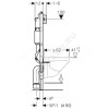 Инсталляция для подвесного унитаза Duofix с кнопкой смыва Delta 21 Geberit 458.124.21.1