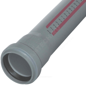 Труба PP-H с раструбом серая HT HTEM Дн 110х2,7 б/нап L=0,15м в/к Ostendorf 115000