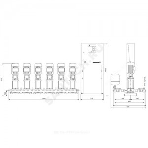 Установка повышения давления Hydro MPC-S 6 CR5-4 Grundfos 95044720