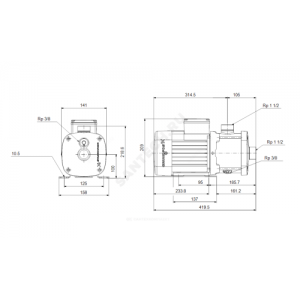Насос многоступенчатый горизонтальный CM-G 10-2 AQQV PN16 3х220-240/380-415В/50 Гц Grundfos 96806983