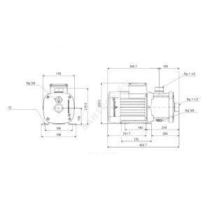 Насос многоступенчатый горизонтальный CM-G 10-3 AQQV PN16 3х220-240/380-415В/50 Гц Grundfos 96806984
