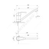 Смеситель для кухонной мойки TSB640 одноручный Царсберг 640-1202
