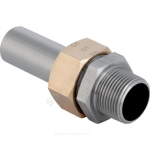 Переход разъемный сталь нерж Дн 15х1/2" труба/НР Mapress Geberit 35400