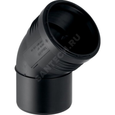 Отвод PP-MD бесшумный Silent-PP Дн 90х45гр б/нап в/к Geberit 390.422.14.1