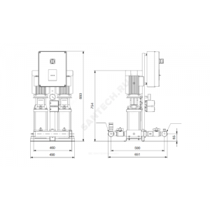 Установка повышения давления Hydro Multi-S 2 CR5-8 1x230 Grundfos 95922934