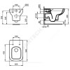 Унитаз подвесной I.life A без сиденья Ideal Standard T471701