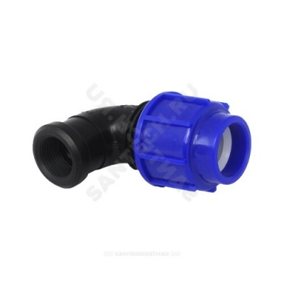 Отвод компрессионный ПЭ ВР Дн 20х1/2"х90гр ТПК-АКВА 50022012