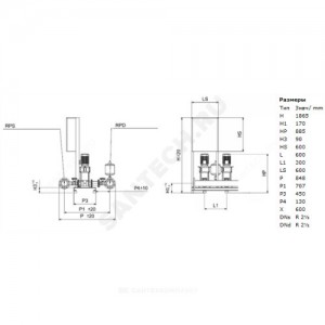 Установка повышения давления COR-2 HELIX V 1006/Skw-EB-R Wilo 2799611