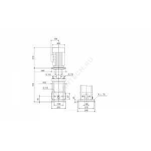 Насос многоступенчатый вертикальный CRN15-09 A-CA-G-V-HQQV PN25 3х380-415/660-690В/50 Гц Grundfos 96502068