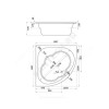 Ванна акриловая Канны 150х150 без ножек Santek 1.WH11.1.983