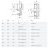 Переходник латунь для манометра G1/4"х1/2" ВР/НР Росма 00000024802