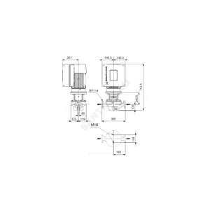 Насос ин-лайн с сухим ротором TPE 80-240/2-A-F-A-BQQE PN16 3х380-500В/50 Гц Grundfos 99113949