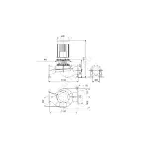 Насос ин-лайн с сухим ротором TP 300-250/4-A-F-O-BAQE PN16 3х380-415В/50 Гц Grundfos 99087503