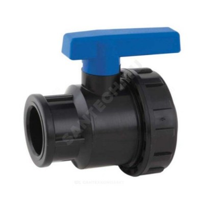 Кран шаровой компрессионная ВР/ВР 1 1/2"x1 1/2" Ру16 RTP (РосТурПласт) 16358