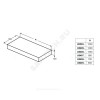 Столешница без выреза, с крепежом ADAPTO Ideal Standard U8412WG