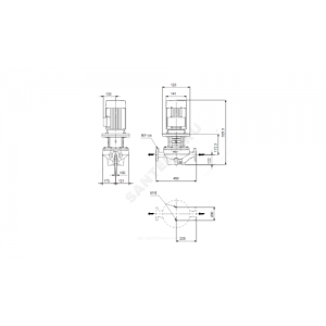 Насос ин-лайн с сухим ротором TP 100-30/4-A-F-A-BQQE 1х220-240В/50 Гц Grundfos 98958043