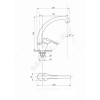 Смеситель для кухонной мойки TSB750 ручка сбоку одноручный Царсберг 750-1165