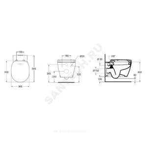 Унитаз подвесной CONNECT SPACE Ideal Standard E804601