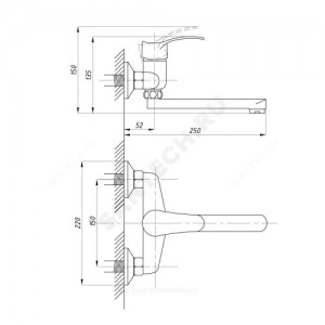 Смеситель для кухонной мойки TSB920 одноручный Царсберг 920-3505