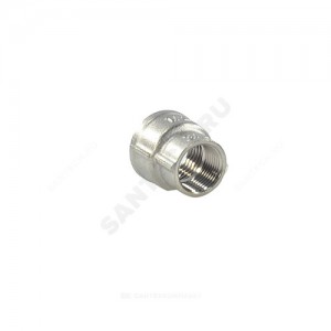 Муфта латунь никель переходная Ду 40х20 (1 1/2"х3/4") ВР/ВР Китай