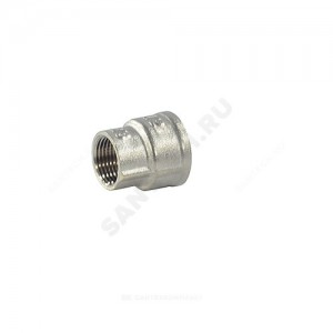 Муфта латунь никель переходная Ду 40х20 (1 1/2"х3/4") ВР/ВР Китай
