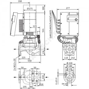Насос ин-лайн с сухим ротором STRATOS GIGA 100/1-27/4,8-R1 PN16 3х400В/50 Гц Wilo 2170193(2117181)