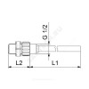 Клапан инжекционный L=55 мм Ру16 PVC/FKM/C U2 для дозировочного насоса Grundfos 95730964