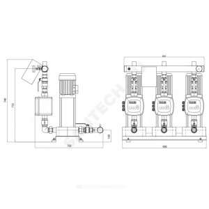 Установка повышения давления ACTIVE DRIVER 3 KVC A.D. 45/80 T / N DAB 60122674