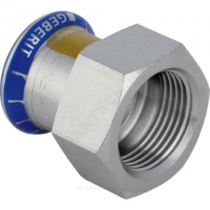 Муфта сталь нерж Дн 15х1/2" пресс/ВР для газоснабжения Mapress Geberit 34083