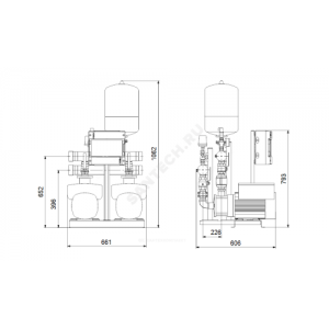 Установка повышения давления Hydro Multi-E 2 CME5-8 Grundfos 99133605