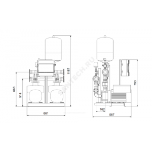 Установка повышения давления Hydro Multi-E 2 CME15-2 Grundfos 99133627