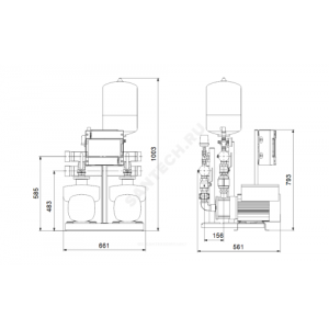 Установка повышения давления Hydro Multi-E 2 CME10-3 Grundfos 99133611