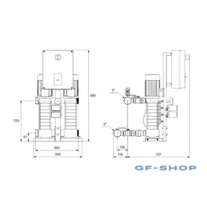 Установка повышения давления Grundfos HYDRO MULTI-S 2 CMV5-7 3x400V 50Hz DOL