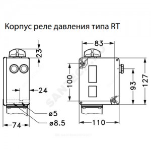 Реле давления RT117 10-30 3/8" автоматический сброс Danfoss 017-529566