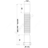 Гофра с гайкой 1 1/2"x40/50 L=366-776мм АНИ Пласт K106
