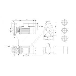 Насос консольно-моноблочный NB100-200/211 A-F2-A-BAQE PN16 3х380-420/660-725В/50Гц Grundfos 97837048