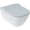 Унитаз подвесной Smyle Square горизонт/выпуск дюропласт Soft close Geberit П 500.683.01.1