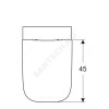 Унитаз подвесной Smyle Square горизонт/выпуск дюропласт Soft close Geberit П 500.683.01.1