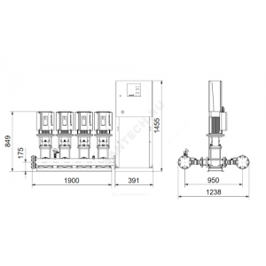 Установка повышения давления Hydro MPC-E 4 CRE32-1-1 Grundfos 98423339