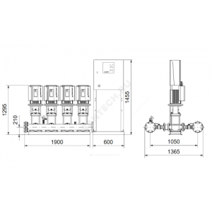 Установка повышения давления Hydro MPC-E 4 CRE64-2-2 Grundfos 98439531