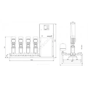 Установка повышения давления Hydro MPC-E 4 CRE5-4 Grundfos 98423315