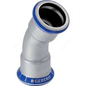 Отвод сталь нерж 30гр Дн 15 пресс Mapress Geberit 36121