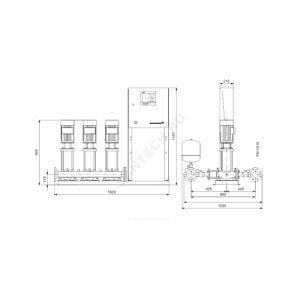 Установка повышения давления Hydro MPC-S 3 CR15-3 Grundfos 95044764