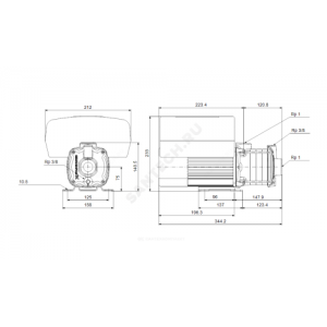 Насос многоступенчатый горизонтальный CME-A 3-4 AQQE 1х200-240В/50 Гц Grundfos 98394985